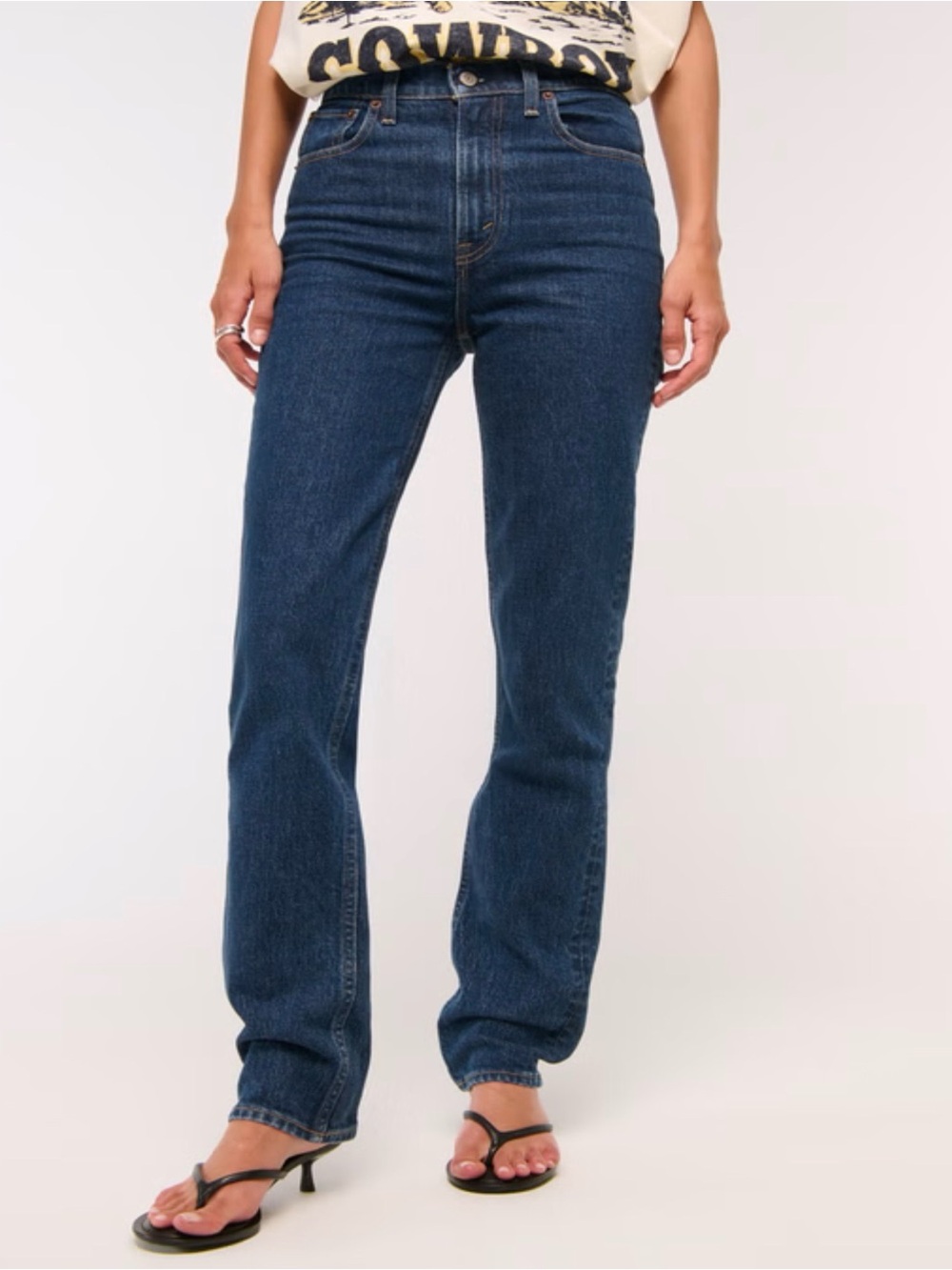 Abercrombie & Fitch Dark Blue Straight Leg Jeans